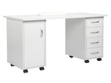 Manicure Nail Table with Drawer White 76449024