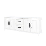 ZUN Modern White TV Stand with Drawers and Cabinet for Organized Entertainment Center W1778140562