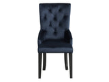 Varian II Dark Navy Velvet & Black Finish Side Chair B2726P268182