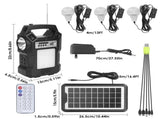 Portable Solar Power Station Rechargeable Backup Power Bank w/Flashlight 3 Lighting Bulbs For 16989603