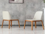 Dining Chairs Set of 2, Modern PU Leather Dining wooden Legs for Living Kitchen Dining Room 66322903