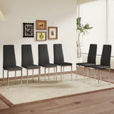 Modern Style Dining Chairs Set of 6 in Black, Essential for Minimalist Homes.Meeting Family Dining W2920P284970
