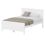 ZUN Wood Platform Bed Frame with Headboard, Mattress Foundation with Wood Slat Support, No Box Spring WF320993AAK