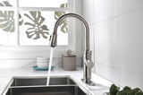 Single Handle High Arc Pull Out Kitchen Faucet,Single Level Stainless Steel Kitchen Sink Faucets W2287P183782