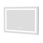 ZUN 48 x 36 Inch Frameless Rectangular LED Bathroom Vanity Mirror with Touch Sensor, Anti-Fog, and 3 21S0305-48