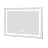 ZUN 48 x 36 Inch Frameless Rectangular LED Bathroom Vanity Mirror with Touch Sensor, Anti-Fog, and 3 21S0305-48