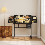 1000 pieces Jigsaw Puzzle metal Table board for adults gift with 4 trays and 2 Drawers W347P295083