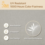 Outdoor Loveseat Cushion Set 48 x 24 Inch, Waterproof & 3-Year Fade Resistant Patio Furniture W419P290499