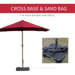 ZUN Outdoor beach umbrella/Double-Sided Market Umbrella （Prohibited by WalMart） 45957691