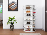 7 Tier Rotating Shoe Rack Tower, Spinning Shoe Display, 360 Shoe Rack Storage Round Carousel, W2641P242582