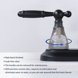 Bathroom Faucet Matte Black 360 Degree High Arc Swivel Spout 4 in Centerset Vanity Faucet Modern 48955897