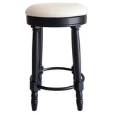 AGODY Bar Stools Set of 2, 26" Counter Height, 360&deg Swivel Wooden Barstool with Fabric Upholstered W2170P208076