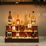 LED Lighted Liquor Bottle Display Shelf, 24 Inch Bar Display Shelf, DIY Illuminated Bottle Shelf W2178P163149