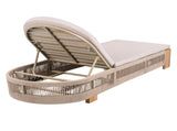 Outdoor Acacia Wood Patio Adjustable Lounge Chair - Uncushioned for Backyard Pool Garden - Beige N770P298695B