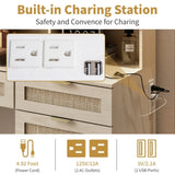 Large Vanity Table Set with LED Lighted Mirror, Vanity Desk with Charging Station, Makeup Table with 64189891