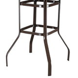 ZUN Wrought Iron Glass High Bar Table Patio Bar Table Brown 75817084