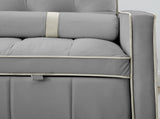 Modern 55.5" Pull Out Sleep Sofa Bed 2 Seater Loveseats Sofa Couch with side pockets, Adjsutable W119368697