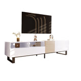 Modern TV Stand for 80'' TV Double Storage Space, Media Console Table, Entertainment Center WF303474AAK