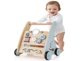 Multi-Functional Baby Activity Walker, Anti-O-Leg Design Wooden Walker with Storage for Toddlers 82574358