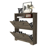 Cranbery 2-Shelf Shoe Rack Dark Brown B06280038