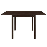 ZUN Cappuccino Dining Table with Drop Extension Leaf B062P153873