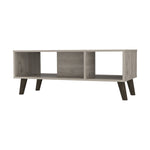 ZUN Light Grey 2-Shelf Rectangle Coffee Table B06280332