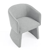 ZUN Modern style simple and elegant chair, grey leisure chair, suitable for dining/bedroom/living W487P186355