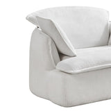 Convertible Compressed Sofa Chair with Ottoman, Modern Corduroy Fabric Armchair for Small Spaces, W1036P251805