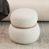 WKJ1Y White snowman stool, Greig plush cushion, playful and cute, suitable for any spacehite W2085P166458