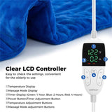 Blue Electric heated pad is equipped with 2 small massagers interior 11743085