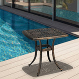 21.3inch Square Garden Cast Aluminum Table Bronze 66138118