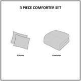 King/Cal King 3 Piece Cotton Comforter Set B035128784
