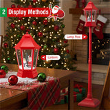 64" Christmas Streetlamp Decor Santa/Snowman/Tree Scene, 60 Warm White LEDs, 8 Tunes, 2 Modes 40533839