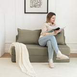 Foldable Sofa Bed Sleeper Lounge Chair with Pillow Floor Mattress Floor Couch with Backrest for W1170P314884