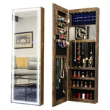 Fashion Simple Jewelry Storage Mirror Cabinet With LED Lights Can Be Hung On The Door Or Wall W2512P175727