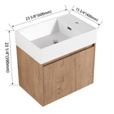 24 Inch Bathroom Cabinet With Sink,Soft Close Doors,Float Mounting Design, For Small Bathroom W999P228748