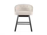 360 Degree Swivel Bar Stool with Stunning Nailhead Trim, Set of 2, Beige N779P326955B