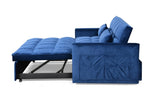 Modern Velvet Loveseat Futon Sofa Couch Pullout Bed, Small Love Seat Lounge Sofa w/Reclining T3411P309639