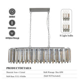 (Same as W1340P189407/L5018) Modern Oval Crystal ceiling chandelier Luxury Home Decor Light Fixture