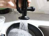 Commercial Kitchen Faucet Pull Down Sprayer Black and Nickel,Single Handle Kitchen Sink Faucet W1932P172303