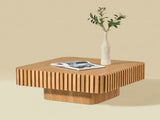 Modern 35.43 Inch Handcraft Drum Table Square Table for Living Room,Small Wooden W2582P360255