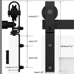 ZUN 80" Bi-Folding Sliding Barn Door Hardware Kit for 4 Doors,Smoothly&Quietly,Black Track J Shape 85056977