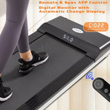 ZUN Walking Pad Treadmill Under Desk for Home Office Fitness, Mini Portable Treadmill with APP Remote 16066211