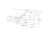 Cloud Couch 2 Seater Sofa for Living Room, Chenille 2 - Seat sofa with 2 Lumbar pillows and 2 throw 04084939