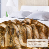 Luxurious Faux Fur Blanket - 2-Side Design , Soft & Warm, Ideal 27997775