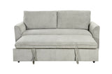 ZUN 78 Inch 3 in 1 Convertible Sleeper Sofa Bed, Modern Fabric Loveseat Futon Sofa Couch w/Pullout Bed, W1417P163495