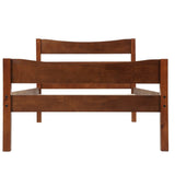 Twin Size Wood Platform Bed with Headboard and Wooden Slat Support WF191768AAD