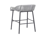La Push Outdoor Patio Light Gray Rope Bar Stool, Set of 2 N775P176900G