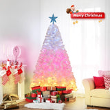 ZUN 6 FT Pre-lit Artificial Christmas Tree, Xmas Tree Hinged Branches with 300 Cold/Pink/Warm 28553387