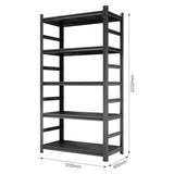87 "H heavy-duty storage rack, five layer adjustable metal shelf, suitable for tool rooms, garages, 02599831